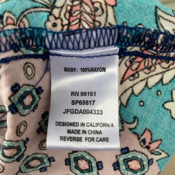 BeBop Boho Patchwork Pattern Floral Paisley Wrap V-Neck Mini Dress WDress14 - Picture 9 of 12